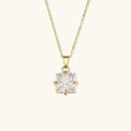 Celeste Gold Princess Cut Necklace