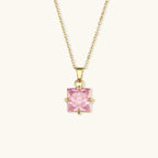 Celeste Gold Princess Cut Necklace