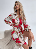 Chain Print Shirt Dress
