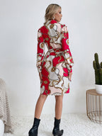 Chain Print Shirt Dress