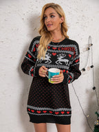 Christmas Jacquard Sweater Dress