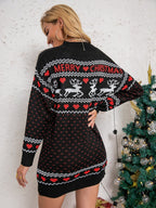 Christmas Jacquard Sweater Dress