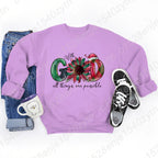 God All Things Possible Round Neck Hoodie - Autumn/Winter/Christmas