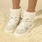 Coldproof Lace Up Waterproof Antislip Fashion Short Snow Boot
