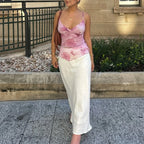 Adjustable Ruffled Backless Crop Top