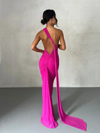 Felina - One Shoulder Cut - Out Maxi Dress