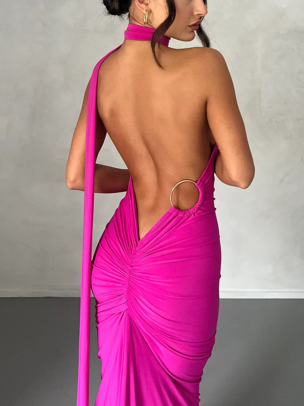 Felina - One Shoulder Cut - Out Maxi Dress