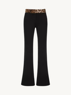 Coral Leopard Print Bell Pants