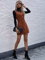 Cord Overall A line Dress