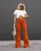 Corduroy Stretchy Straight Pants