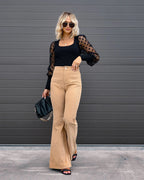 Corduroy Stretchy Straight Pants