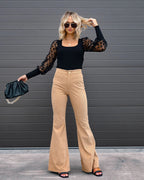 Corduroy Stretchy Straight Pants