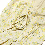 Cottagecore Floral Plunge Neck Mini Dress
