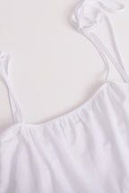 Cotton Tie-straps Tiered Cami Babydoll Dress