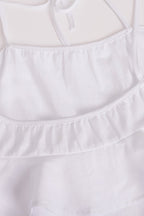 Cotton Tie straps Tiered Cami Babydoll Dress