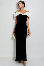 Indie Black One Shoulder Mermaid Maxi Dress