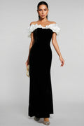 Indie Black One Shoulder Mermaid Maxi Dress