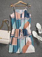 Cross the Line Printed Short Dress