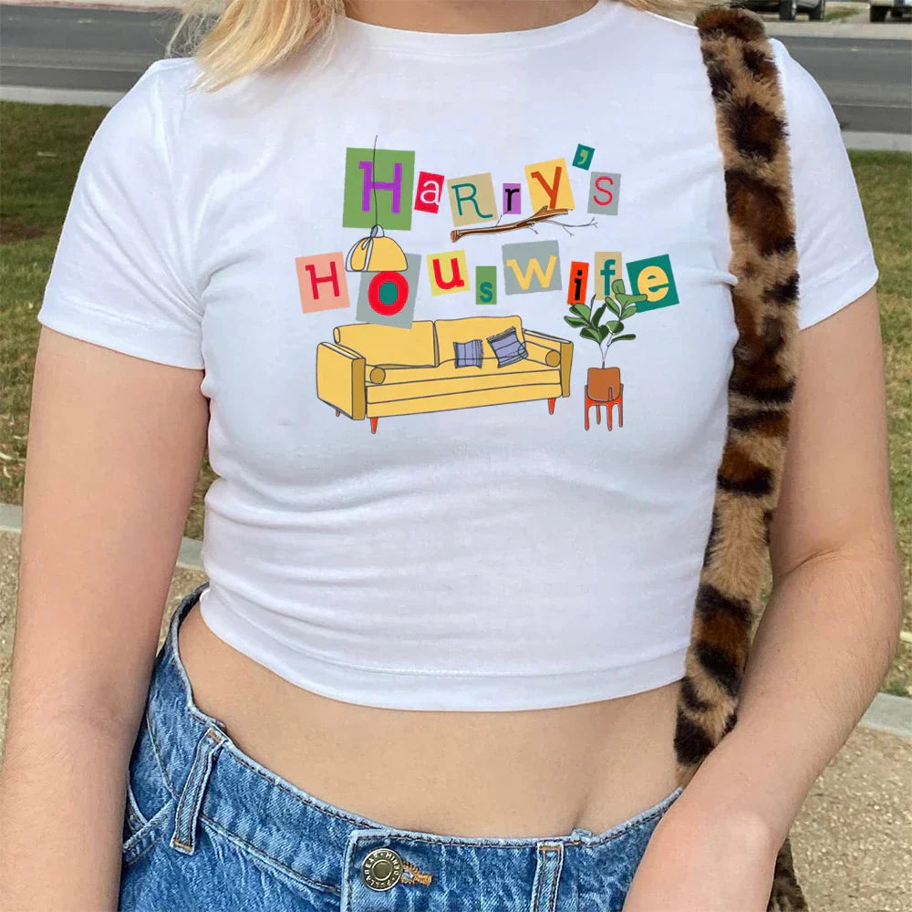 Harry's House Y2K Crop Baby Tee for Women