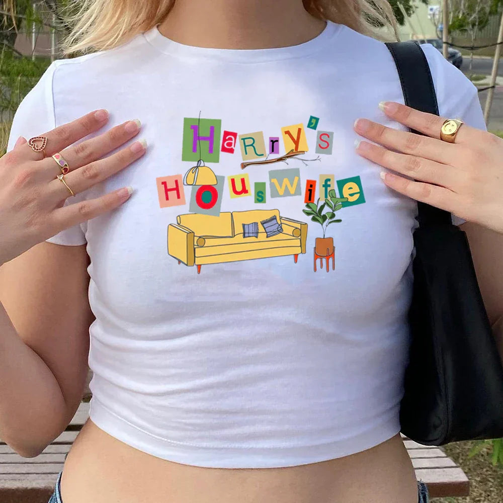 Harry's House Y2K Crop Baby Tee for Women