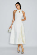Eira Pressure Pleated Waisted Maxi Dress