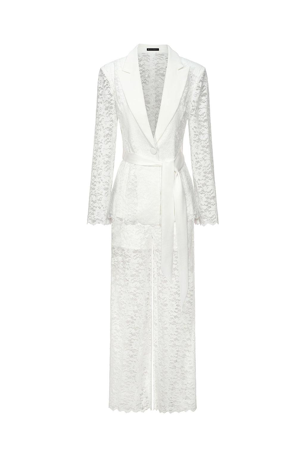 Deep-V Long Sleeves Lace Two-Piece Set