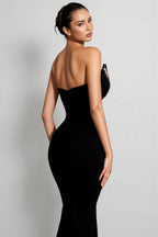 Frances Backless Diamond Studded Maxi Dress