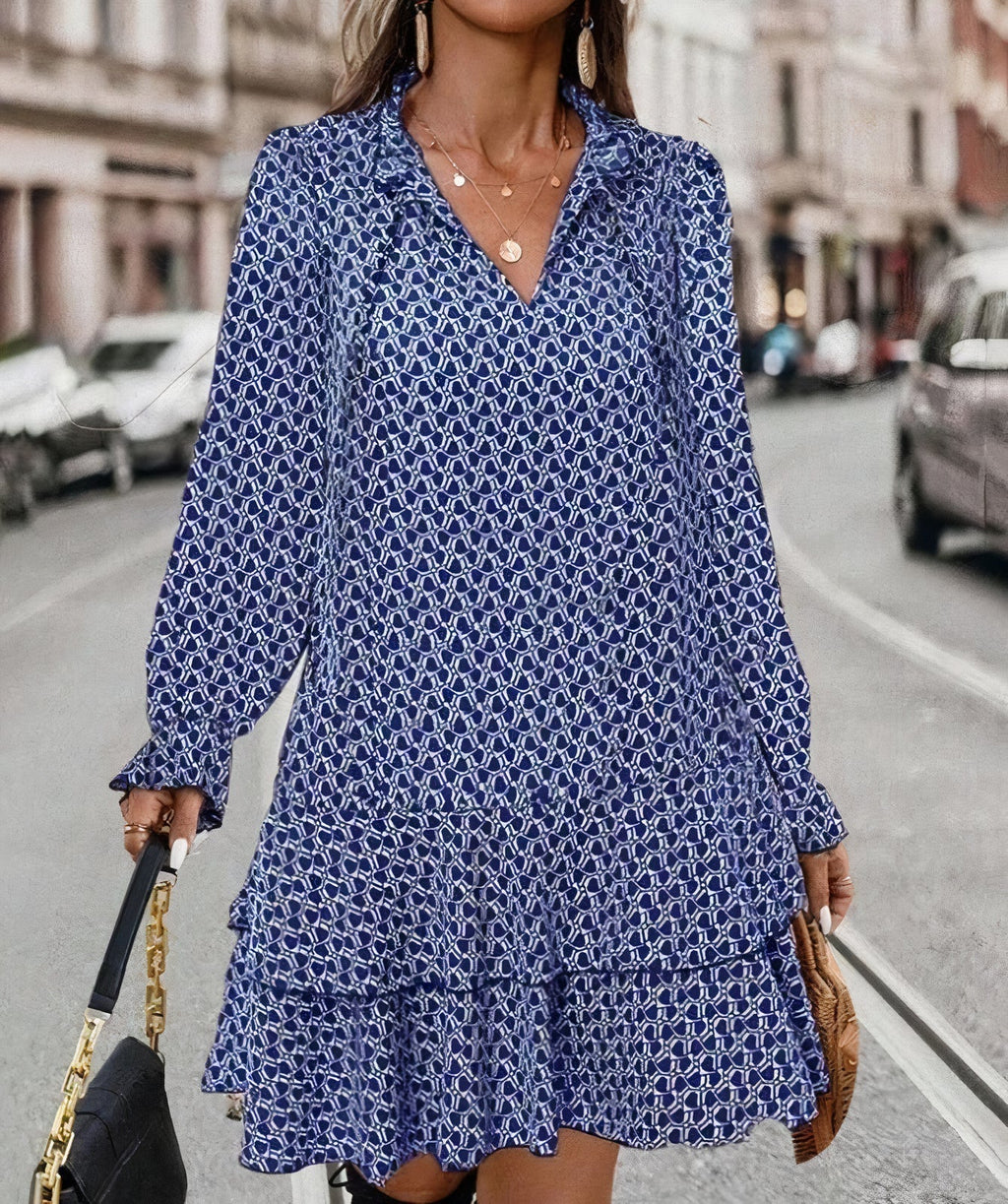 Rita Exclusive Ruffled Dress with Wide Sleeves Boutique Collection