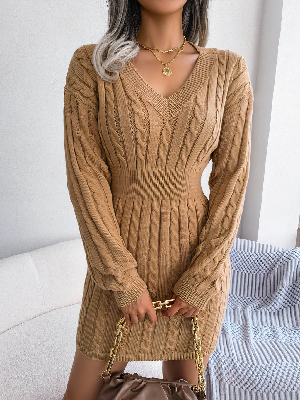 Paloma Chic Knitted Mini Dress Evening Wear Edit