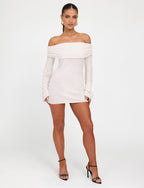 DIEDRE JUMPER DRESS - WHITE : CREAM