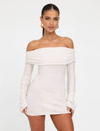 DIEDRE JUMPER DRESS - WHITE : CREAM