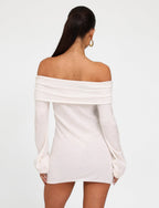 DIEDRE JUMPER DRESS - WHITE : CREAM