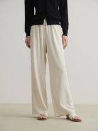 Beige Full Length Autumn Waist Female Black Commuter Pants