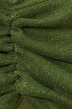 Daedalus Strapless Sequin Maxi Dress In Green