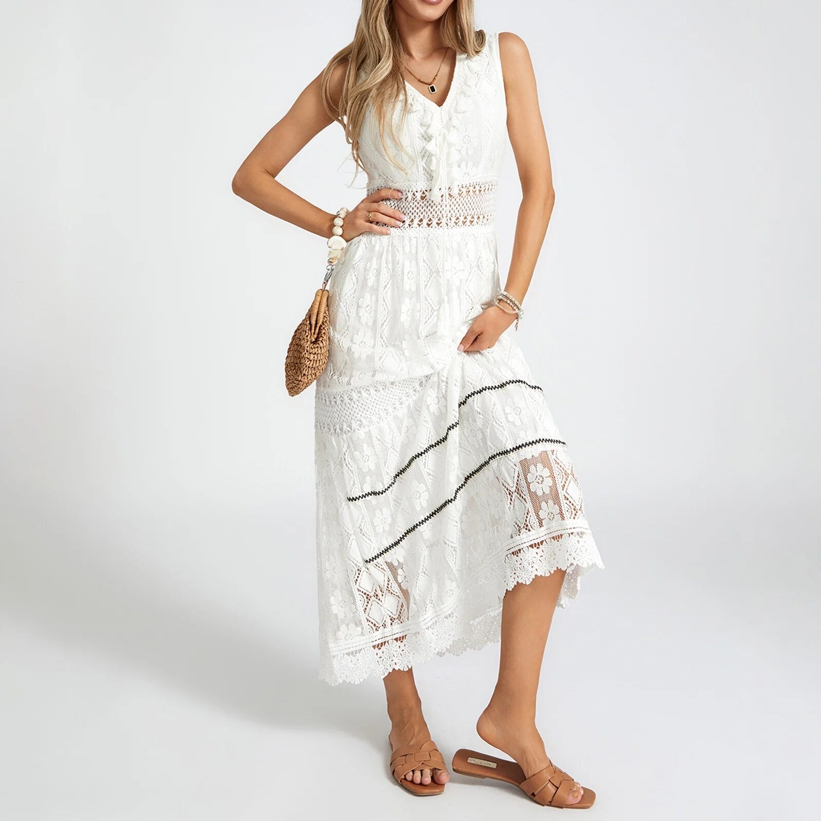 Linda Minimalist Boho Style Dress Evening Wear Edit
