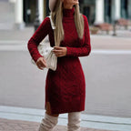 Ercilia Elegant Knitted Dress Autumn for Women Modern Trendy Look