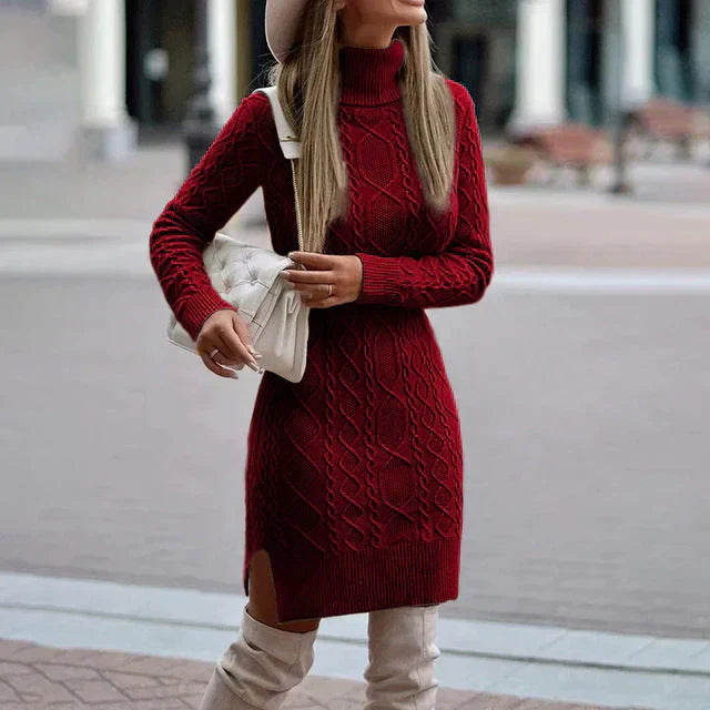 Ercilia Elegant Knitted Dress Autumn for Women Modern Trendy Look