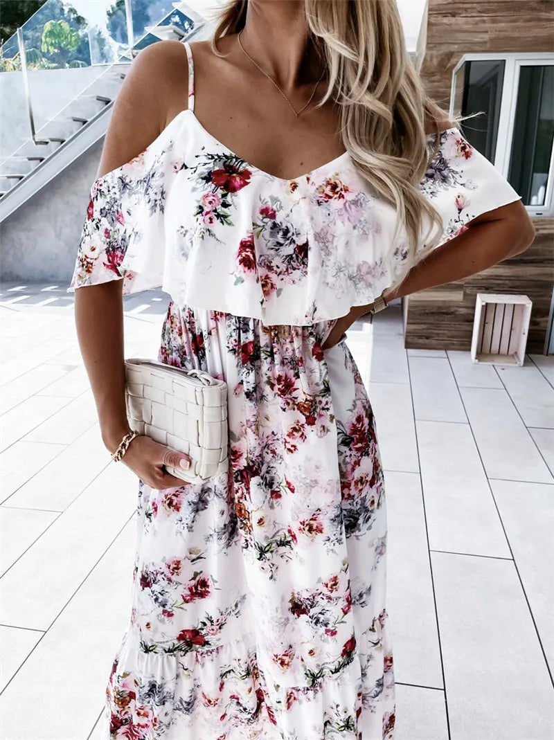 Patricia Boutique Maxi Dress Floral Off Shoulder Elevated Occasion Wear