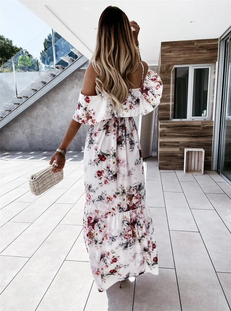 Patricia Boutique Maxi Dress Floral Off Shoulder Elevated Occasion Wear