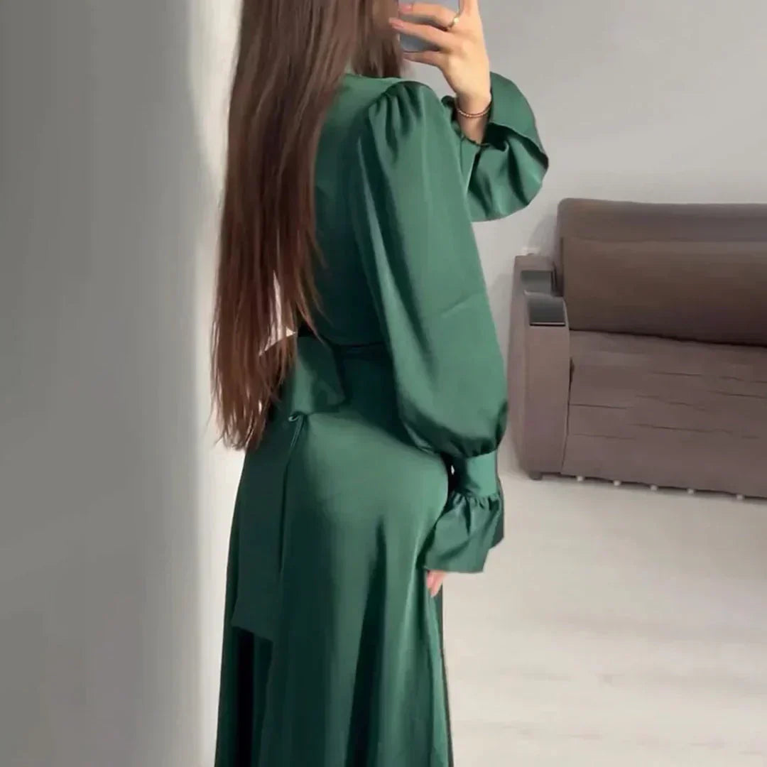 Rubí Elevated and Chic Dress with Waistband Premium Wardrobe Essential