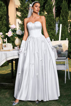Karmen White Plunge Bow Maxi Dress