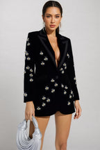 Luke Black Bee Diamond Blazer Mini Dress