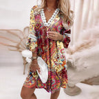 Eugenia Exclusive Fashionable Printed Loose Dress Elevated Occasion Wear
