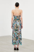 Denica Mesh Sequin Maxi Dress