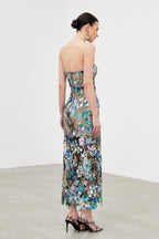 Denica Mesh Sequin Maxi Dress
