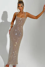 Giovanna Elevated Altea Long Glittery Dress Chic Silhouette Collection