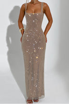 Giovanna Elevated Altea Long Glittery Dress Chic Silhouette Collection