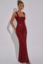 Giovanna Elevated Altea Long Glittery Dress Chic Silhouette Collection