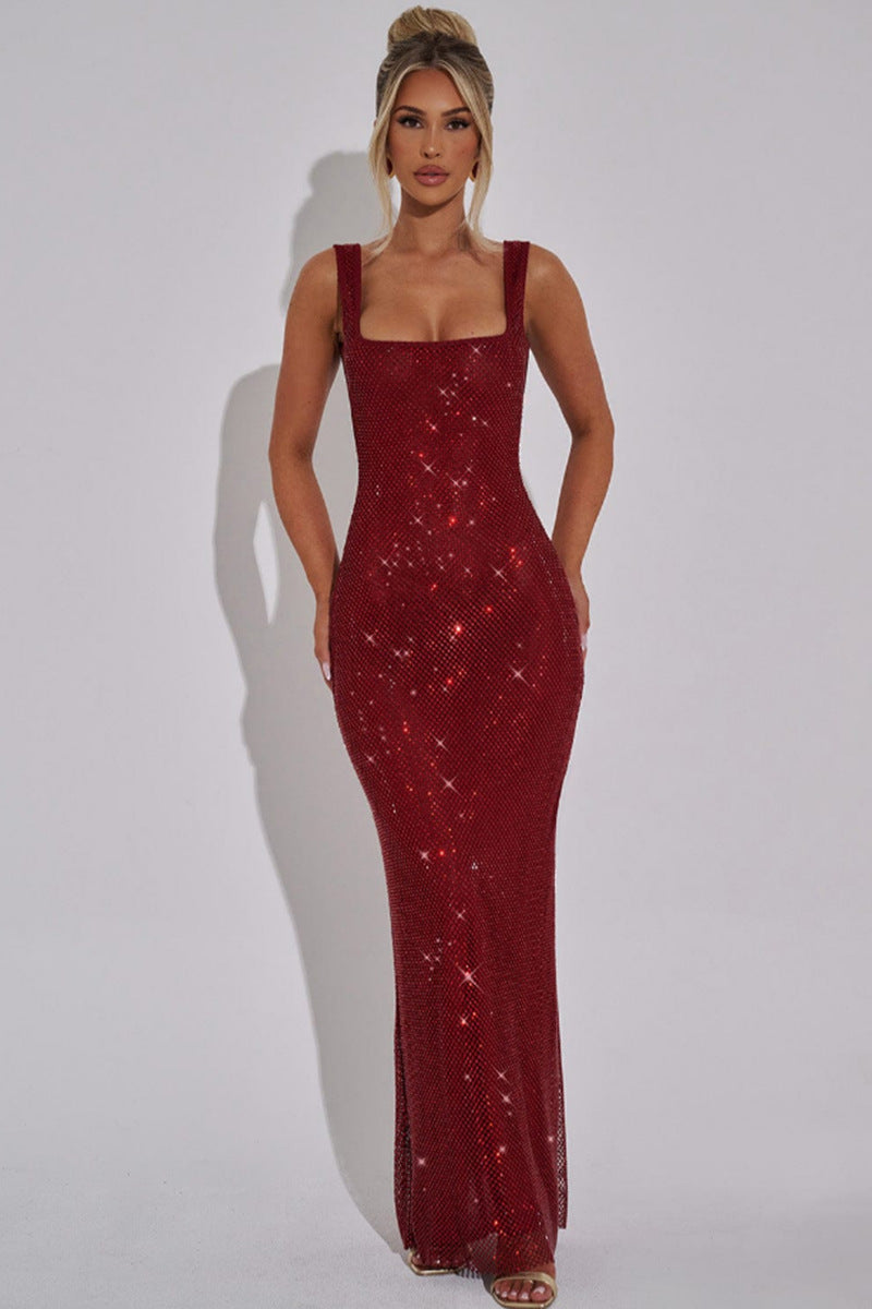 Giovanna Elevated Altea Long Glittery Dress Chic Silhouette Collection
