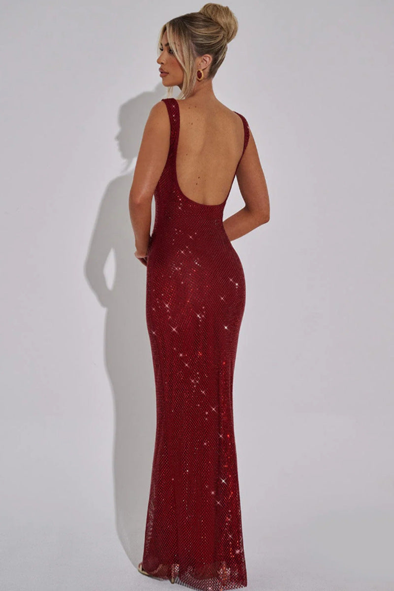 Giovanna Elevated Altea Long Glittery Dress Chic Silhouette Collection